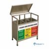 Tempat Sampah Stainless 3 in 1 Model Kotak