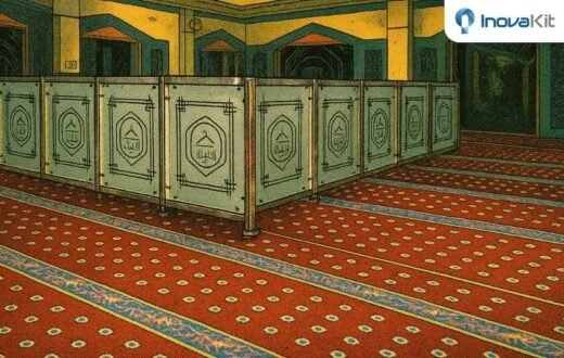 Pembatas Shaf Masjid di Bogor