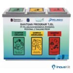 Tempat Sampah Stainless 3 in 1 Model Kotak 1