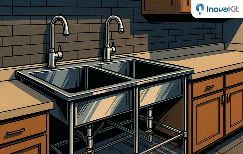 wastafel cuci piring stainless