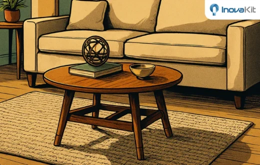 meja ruang tamu bulat