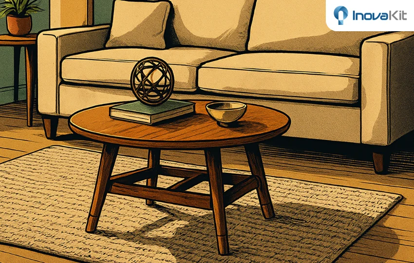 meja ruang tamu bulat