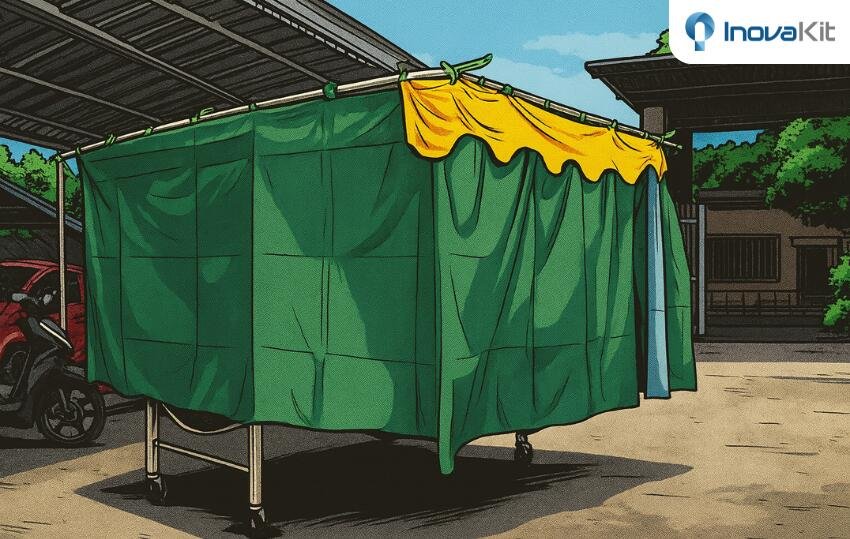 tenda untuk pemandian jenazah
