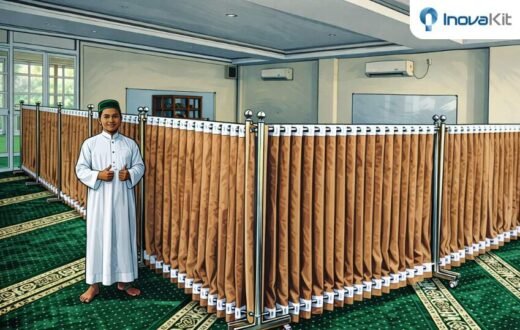 pembatas shaf masjid stainless