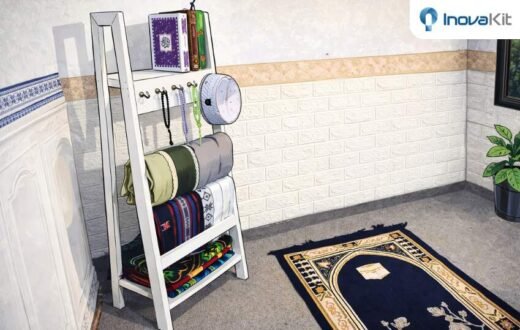 rak mukena dan sajadah minimalis