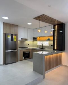 1 Kitchen Set Minimalis Stainless - Model Linear Terbuka