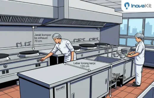standar ukuran dapur restoran