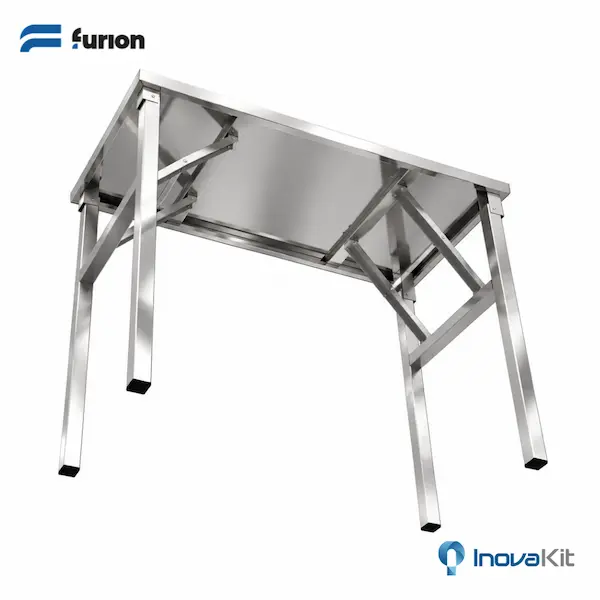Meja Lipat Stainless | Meja Lipat Portable untuk Jualan - Gambar 2