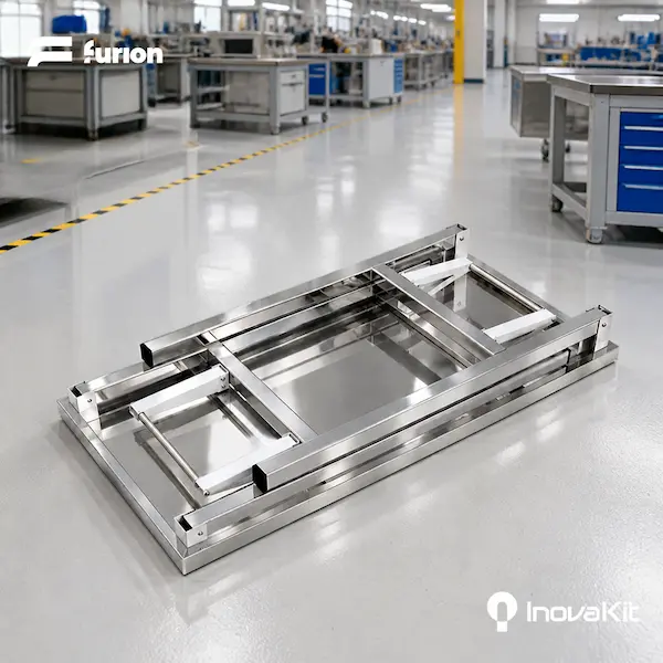 Meja Lipat Stainless